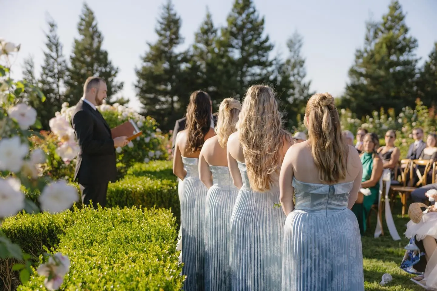 Garden wedding ceremony in Santa Barbara